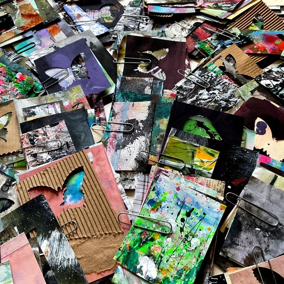 Junk Journal Pack 15+ Hand painted Pieces, Great for scrapbooking, college - Picture 11 of 12